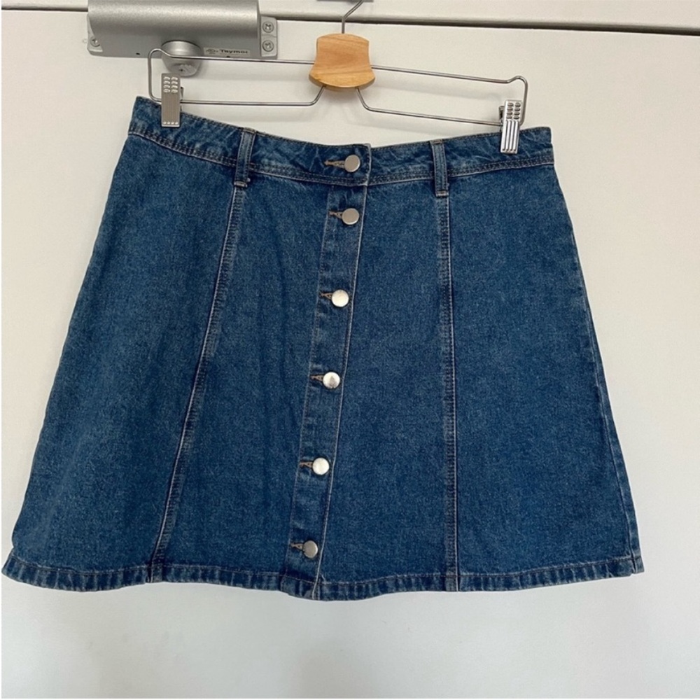 H&M Denim Button-Front Skirt